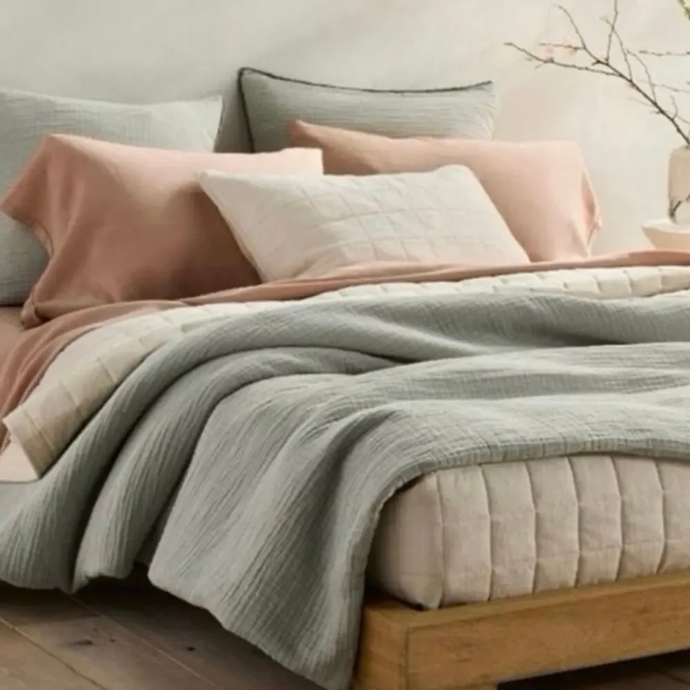 Casaluna only 1 king size Heavyweight LinenBlend Quilt sham Cotton New NWT